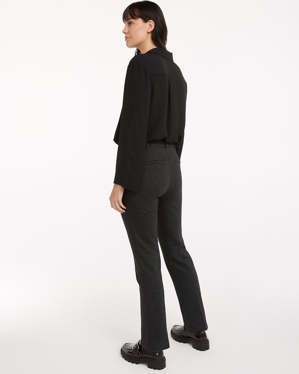Straight-Leg Pull-On High-Rise Pants, The Modern Stretch