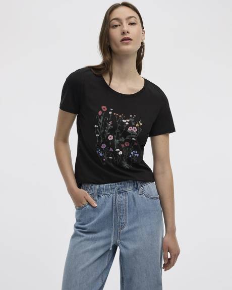 T-shirt imprimé graphique à col dégagé - R Essentials