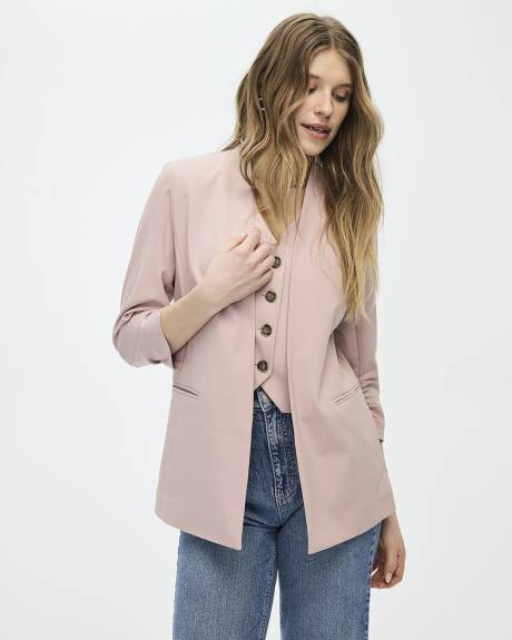 Collarless Open Blazer - The Timeless
