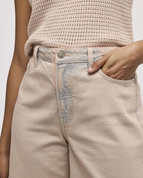 Wide-Leg High-Rise Cropped Jean - Petite