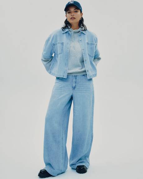 Wide-Leg High-Rise Jean - Petite