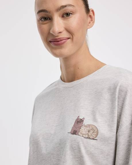 Ensemble pyjama en coton à manches longues et jogger