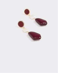 Boutons d'oreilles avec pendentifs en perles et acrylique