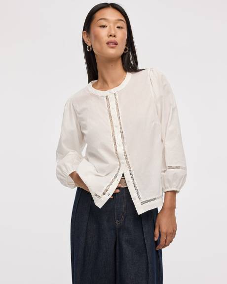 Blouse avec détails brodés