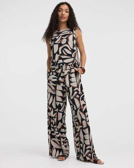 Wide-Leg High-Rise Pull-On Pant - Tall