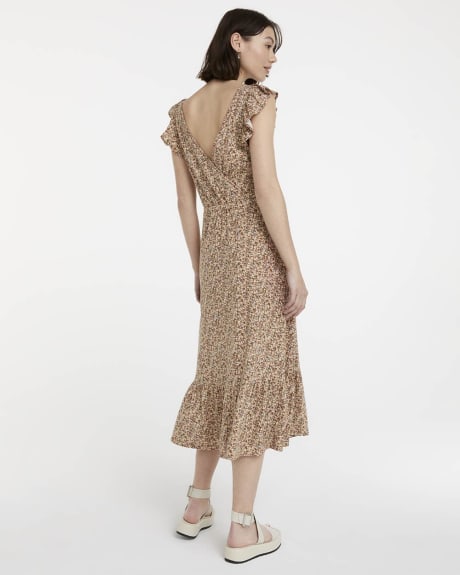 Sleeveless Tiered Printed Midi Dress