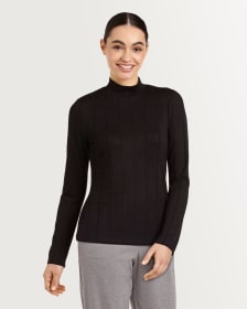 Wide Rib Long Sleeve Pullover