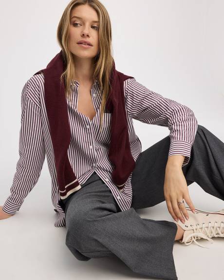 Chemise rayée à manches longues