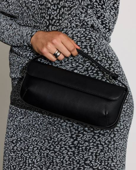 Structured Faux-Leather Shoulder Bag