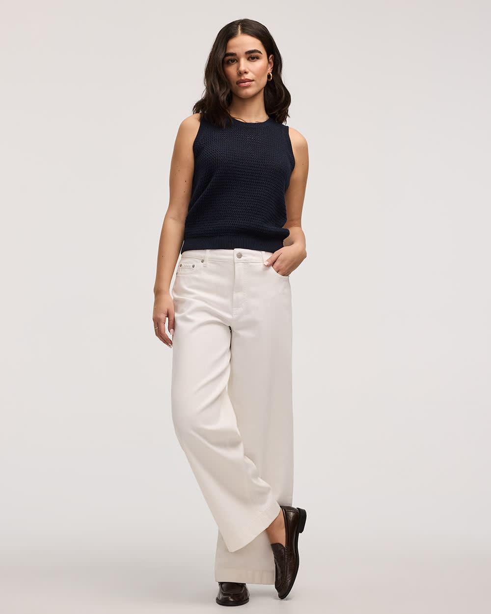 Wide-Leg High-Rise Jean - Petite