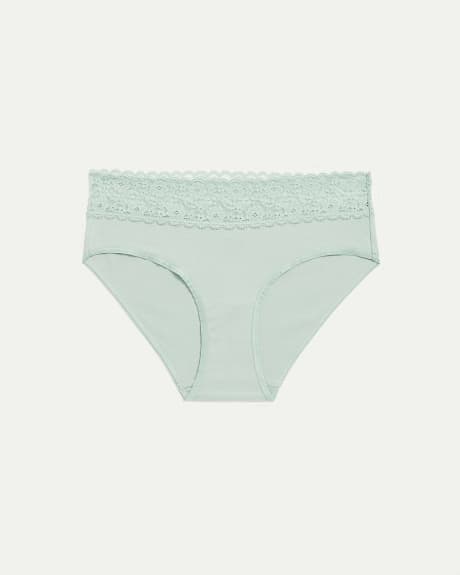 Hipster Panties with Lace Waistband, R Line