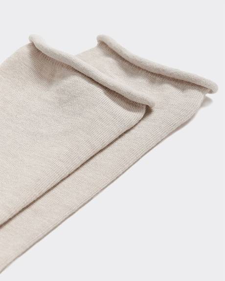 Heather Bamboo Viscose Crew Socks