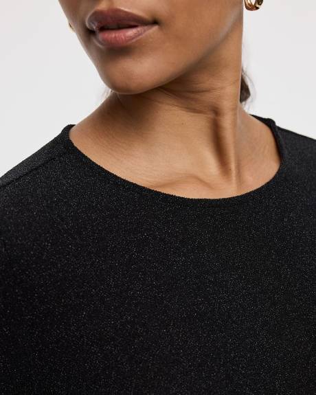 Long-Sleeve Mini Bodycon Shimmery Dress