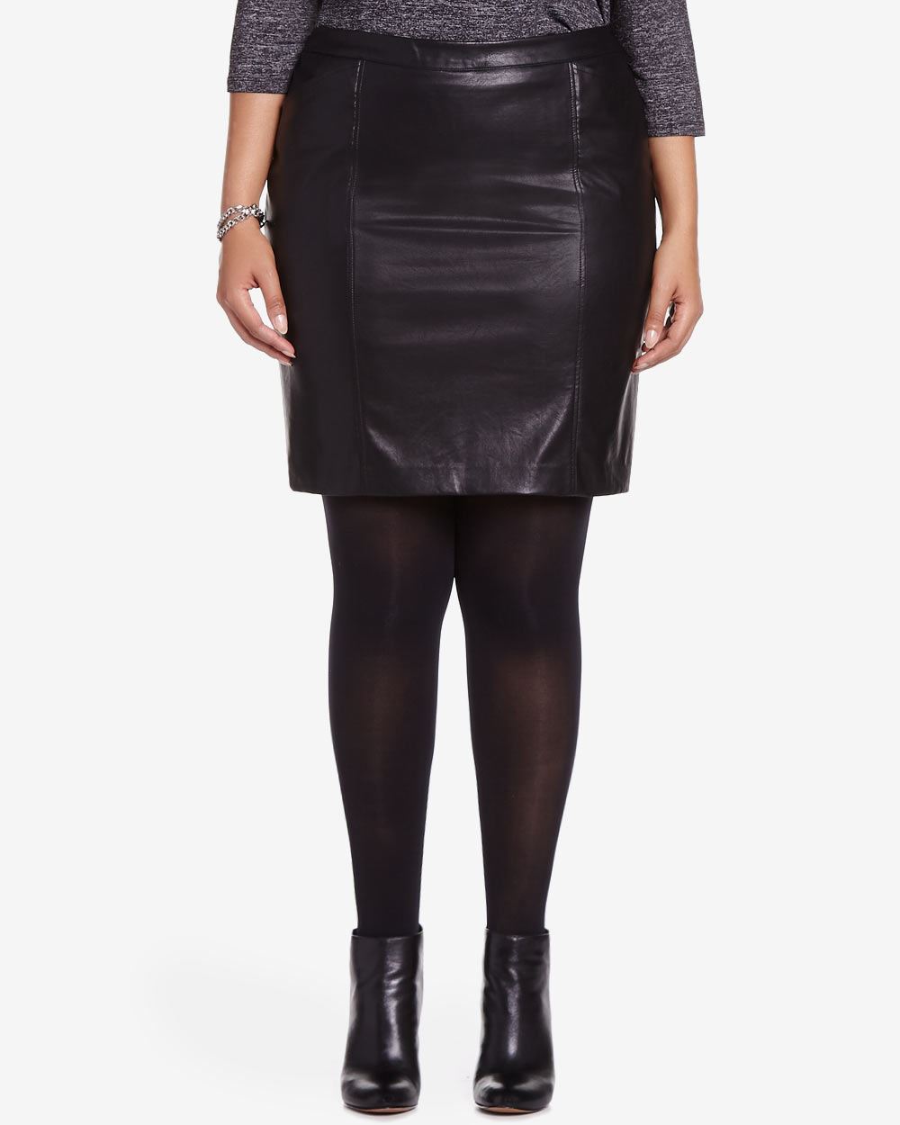Plus Size Faux Leather Mini Skirt | Plus Sizes | Reitmans