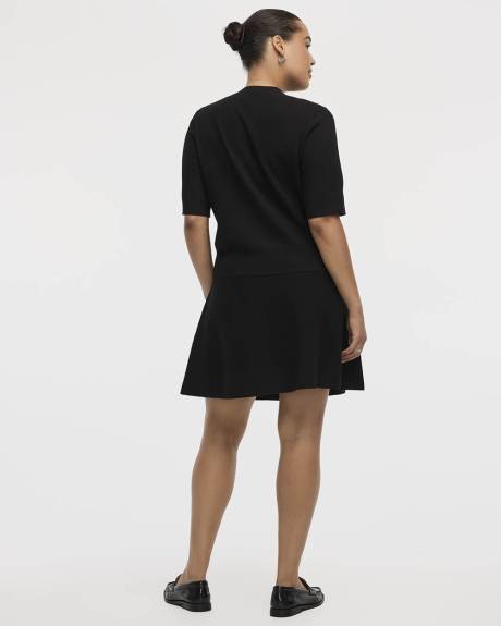 Haut à col montant à manches aux coudes