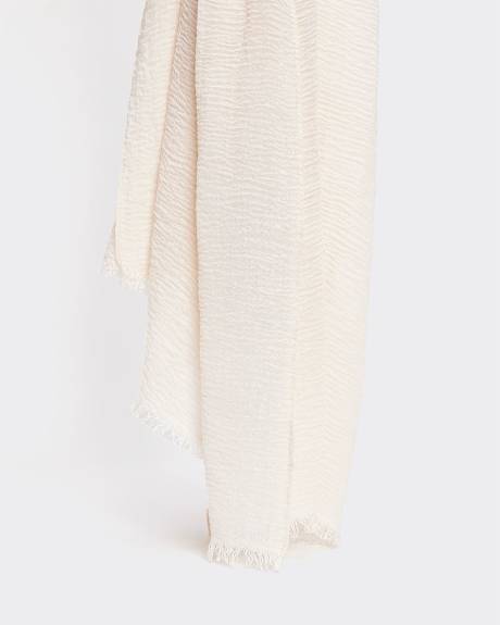 Crinkled Scarf with Raw Edges