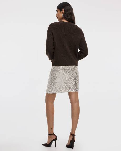 Cardigan ample à manches longues et col V