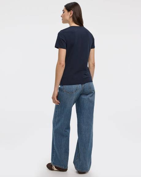 T-shirt &agrave; col rond - R Essentiels