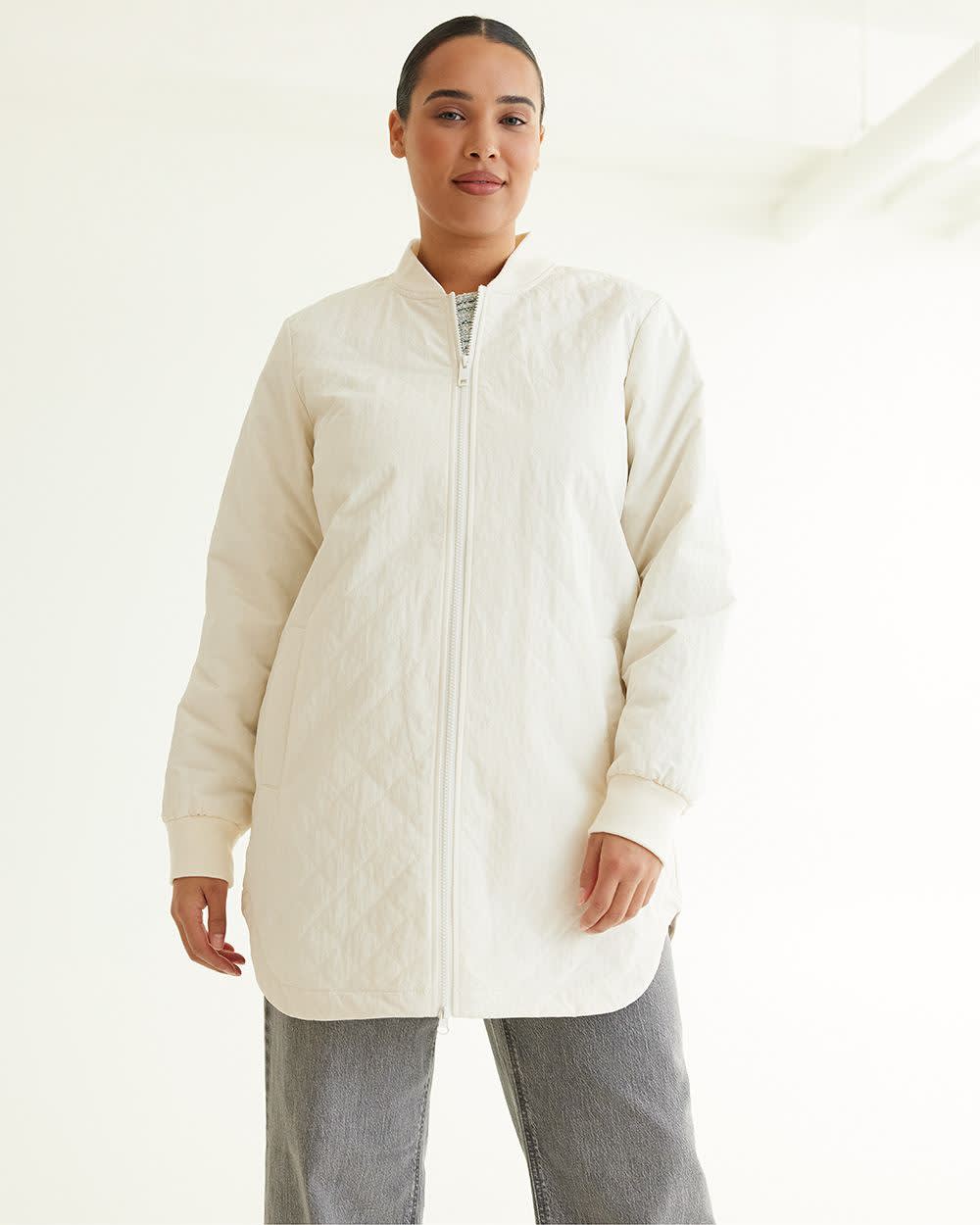 Lightweight Quilted Bomber Jacket Regular Reitmans