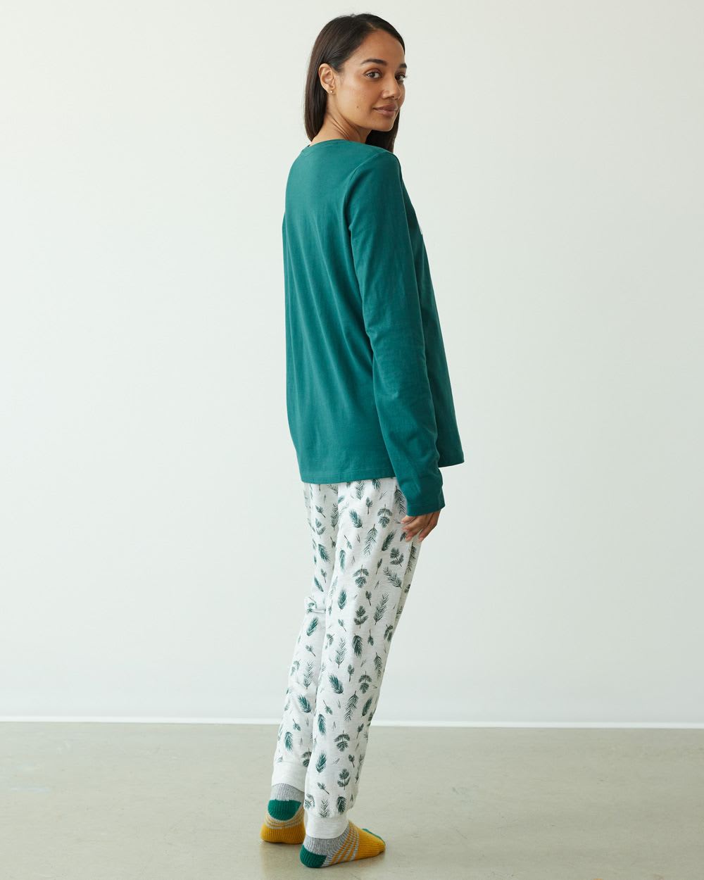 Long-Sleeve Top and Jogger Pyjama Set, Regular