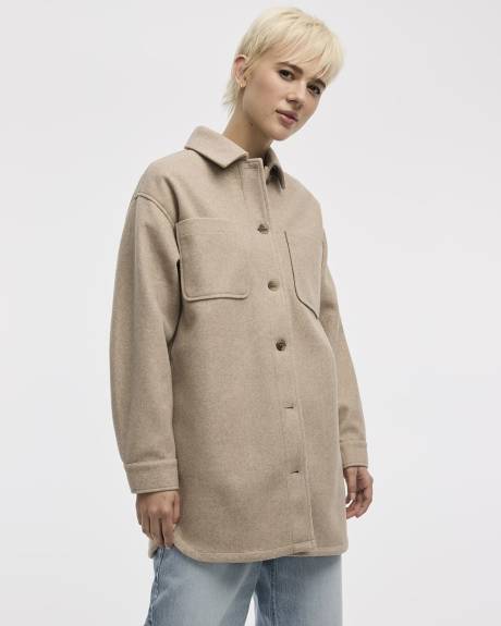 Veste-chemise longue avec poches