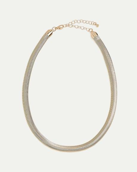 Short Herringbone-Chain Necklace