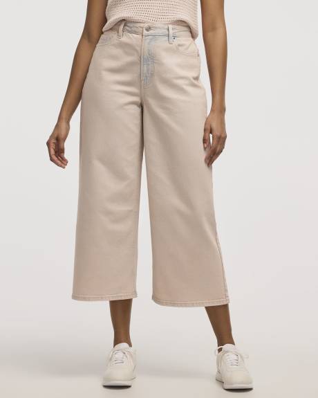 Wide-Leg High-Rise Cropped Jean - Petite