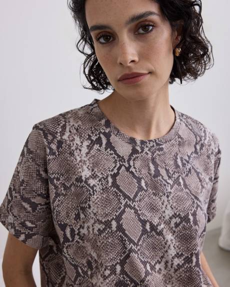 T-shirt à manches très courtes et col rond