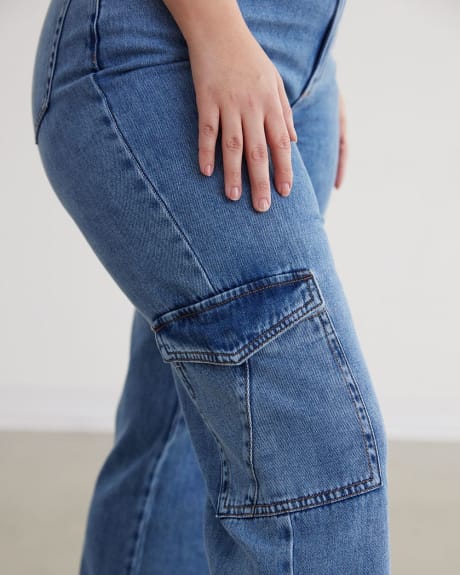 Straight-Leg High-Rise Cargo Jean
