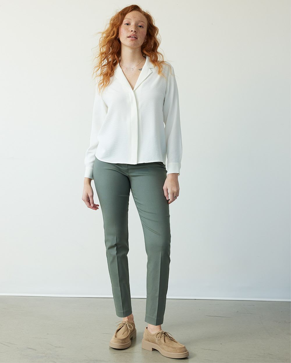Slim-Leg High-Rise Ankle Pants - The Iconic