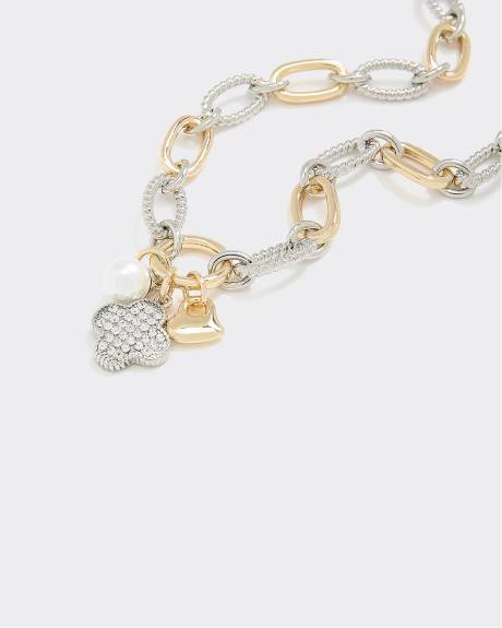 Two-Tone Chunky Link Chain Necklace