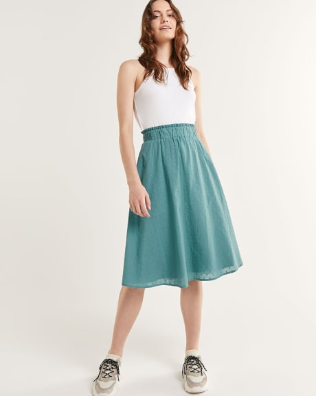Clip Dot Skirt With Frills