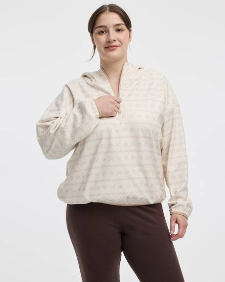 Hooded Polar Fleece Pullover - Hyba