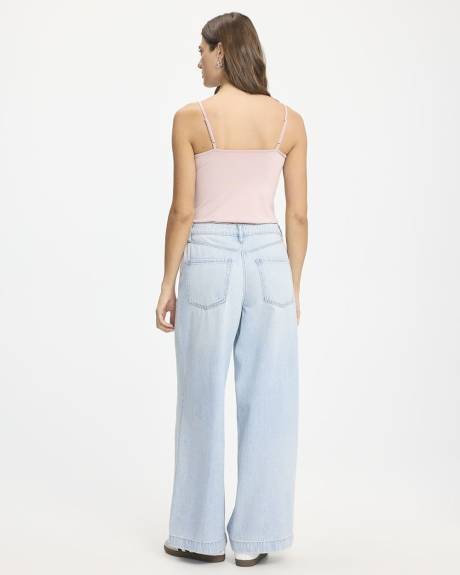 Jean à jambe large et taille haute - Long