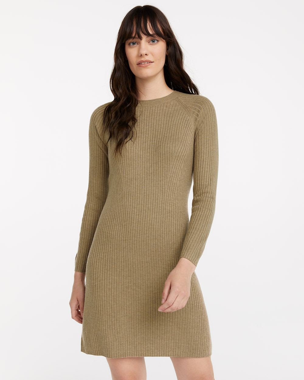 Long Ribbed Sweater Dress
