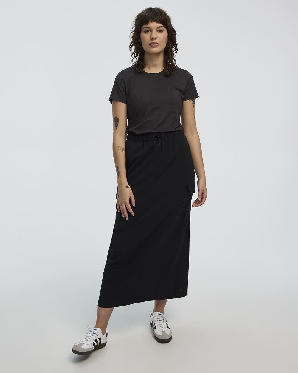 Midi Skirt with Cargo Pockets - Hyba