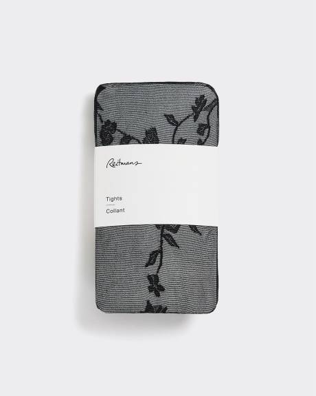 Collants avec roses en dentelle