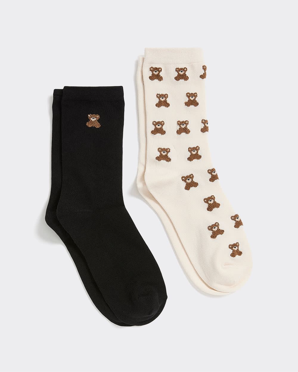 Bas avec oursons - 2 paires