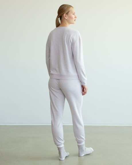 Long-Sleeve Double Knit Pyjama Top, R Line