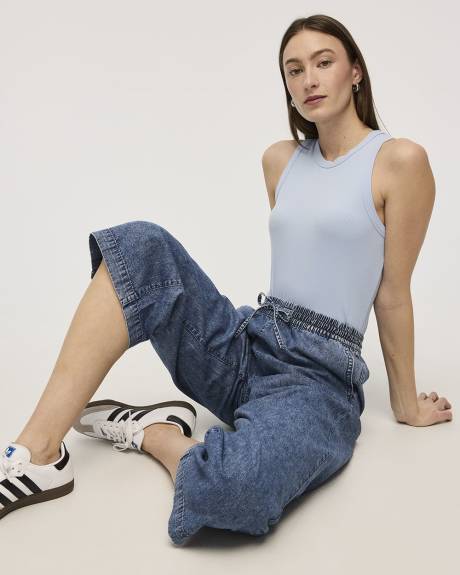 Wide-Leg Cropped Jean - Petite