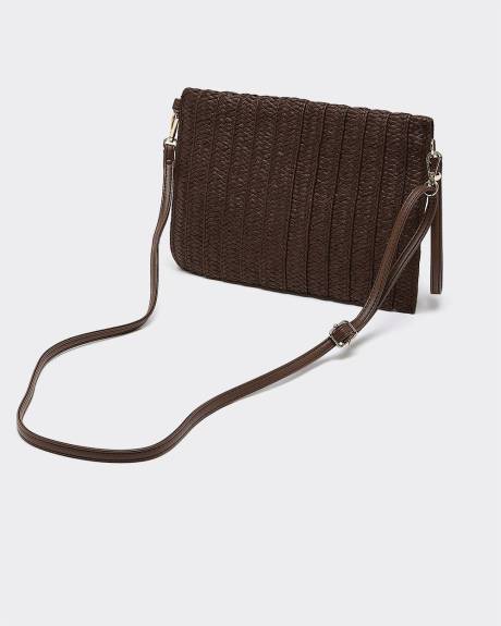 Sac à main enveloppe en paille