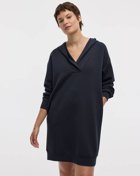 Long-Sleeve Hooded Dress - Hyba