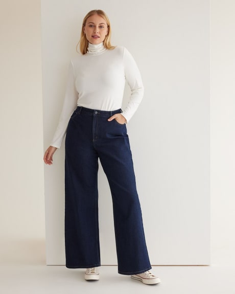 Wide-Leg High-Rise Jean