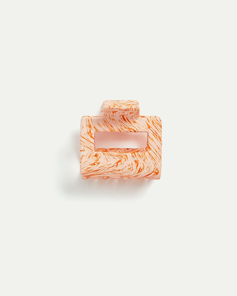 Small Squared Marbled Effect Hair Clip
