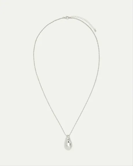 Long Necklace with Teardrop Pendant