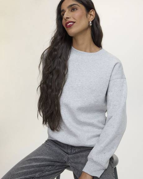 Pull à col rond avec strass