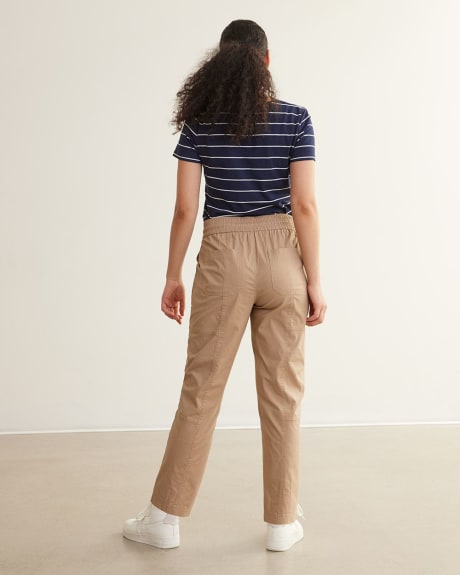 Pantalon cargo à taille haute et jambe droite