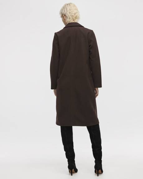 Long Coat with Two-Button Closure