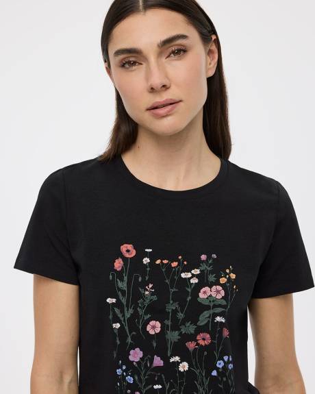 T-shirt &agrave; col rond - R Essentiels