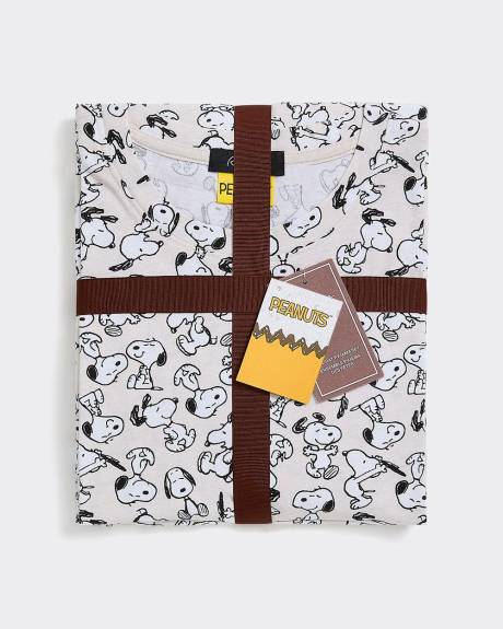 Ensemble pyjama Snoopy en coton à manches longues et jogger
